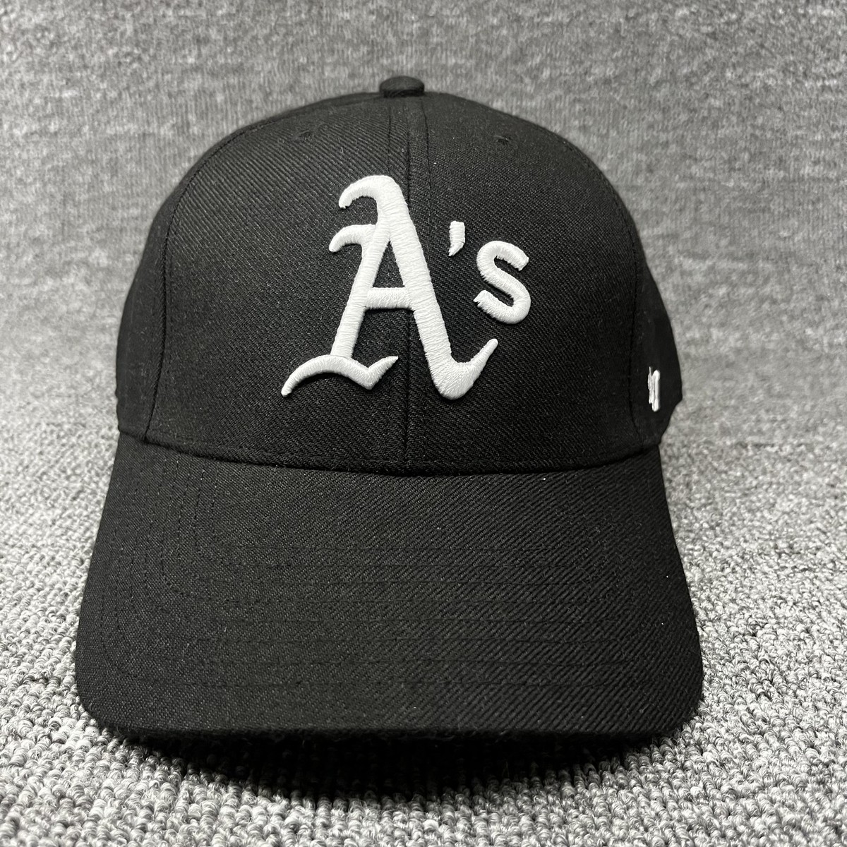Oakland Athletics '47 Brand MVP Hat Black White Adjustable MLB Baseball Cap New