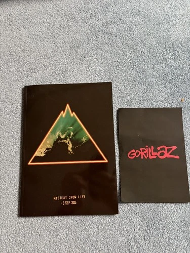 Gorillaz Mystery show  Live 2025 Concert Program Tour Book Plus Flyer Very Nice
