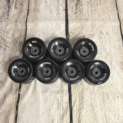 Sonar Zen Roller Skate Wheels 62x32mm 85A with Rollerbones Bearings Set of 7