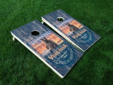 VINYL WRAPS Cornhole Board DECAL West Virginia 02 WV State Flag Bag Game Sticker