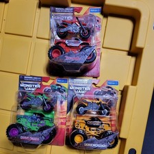 COMPLETE SET OF SERIES 1  DIRT BIKE & SPIN MASTER MONSTER JAM TRUCKS 2 PACK 2025