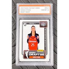Sonia Citron 2025 Panini Instant WNBA Draft #DN-3 JCG Gem Mint 10 Washington