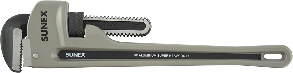 Sunex 18-in Heavy Duty Aluminum Pipe Wrench 2-in Pipe Capacity Hardened Jaws New - Image 2 of 3