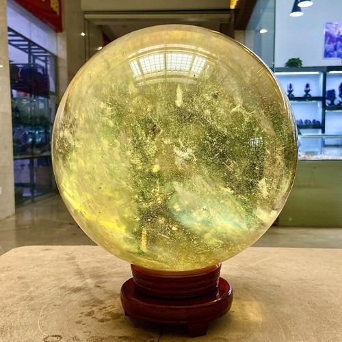 34.78lb Yellow melting stone quartz crystal sphere crystal ball magic reiki heal - 第 6/16 張圖片