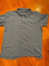 Mens Polo Shirt Button Active Wear Athletic Fit Polo Shirt Stretch Soft Fabric