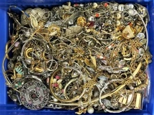 10 Pounds Unsorted Jewelry Making Lot Some Wearable Resell Mixed In Junk Tangled