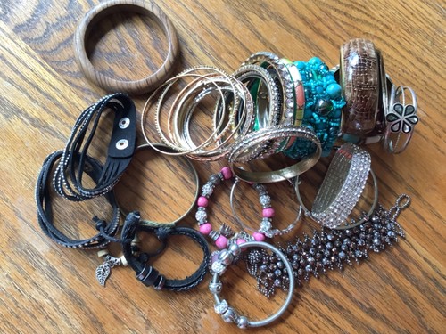 lot bracelet metal enamel leather bead bling lot # 408 - Picture 6 of 6