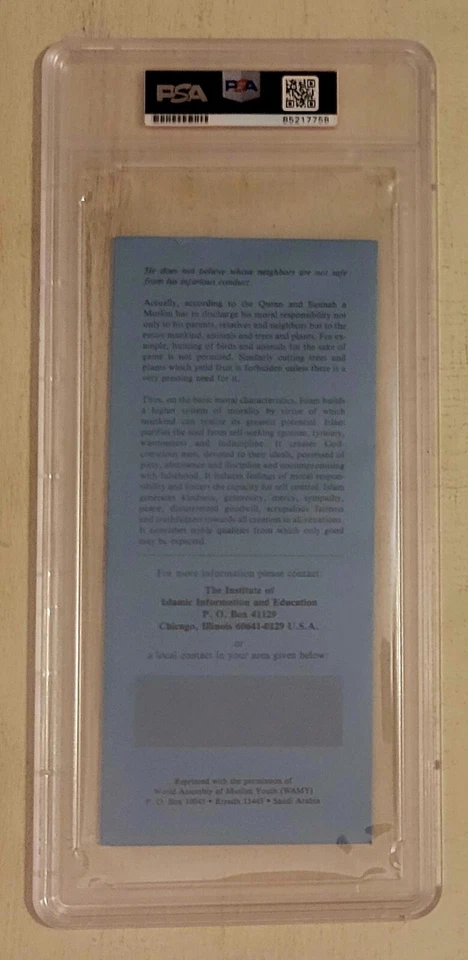 MUHAMMAD ALI Signed & Inscribed Pamphlet - Boxing HOF - PSA/DNA Encapsulated - Image 3 of 4