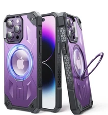 Sterker iPhone 14 Plus 6.7" Case Purple with Ring/Stand.  Mil Spec Protection