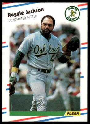 1988 Fleer Baseball Card Reggie Jackson Oakland Athletics