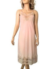 Vintage 60s Blush pink slip dress lace trim Size 32 Small NWT Barbizon