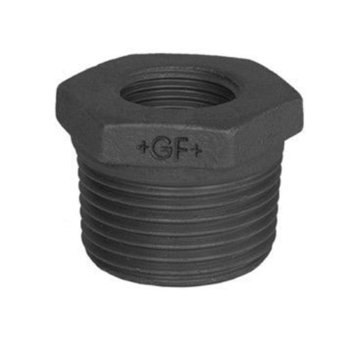 40nb x 10nb (1.1/2 x 3/8 inch) Black Malleable Iron Reducing Bush. Georg Fischer