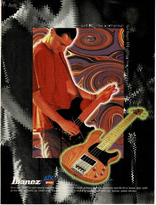 Ibanez Guitars - Greg K of The Offspring - 1995 Print Advertisement