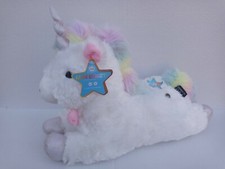FAO Schwarz Unicorn Plush Stuffed Toy with LED Lights  Sounds 15"