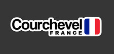 Courchevel - France - Ski Resort Sticker with French Flag design