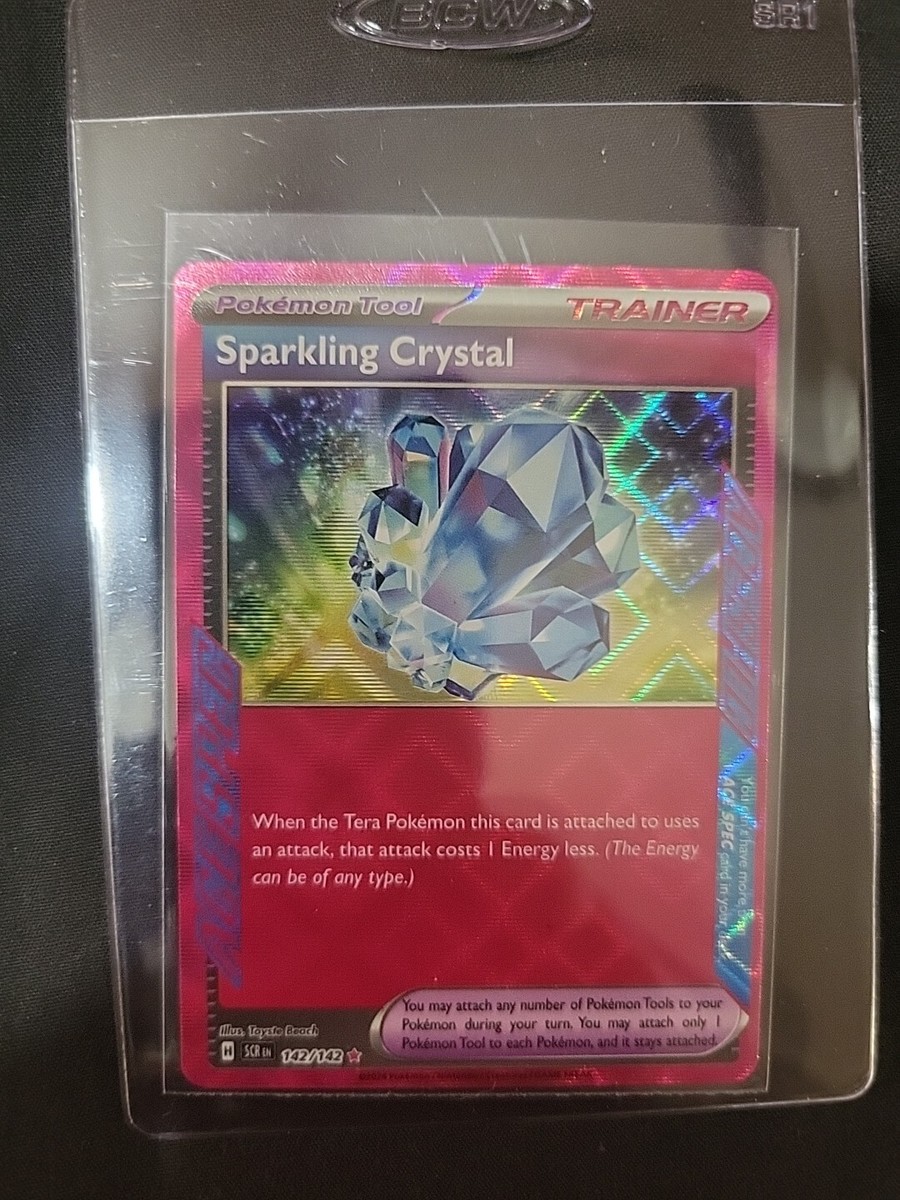 sparkling crystal pokemon card Amazon.com: Pokemon - Sparkling Crystal 142/142 Stellar Crown – ACE SPEC main image 1
