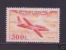 FRANCE TIMBRE STAMP POSTE AERIENNE N° 32 " AVION FOUGA MAGISTER 500F" NEUF x TTB