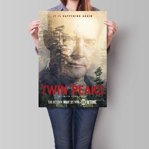 Twin Peaks Poster TV Series Dale Cooper 16.6 x 23.4 in (A2) - Picture 1 of 4