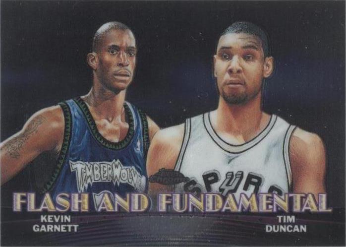 2000-01 Topps Chrome - Tim Duncan/Kevin Garnett #TC10 - 1 of 2