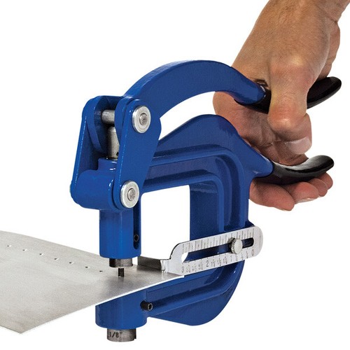 NEIKO 02612A Hand Held Power Punch en plaatwerk perforatieset, verschillende maten perforator in 3/32 tot 9/32, Heavy Duty voor metaal, leer, samengestelde hefboomwerking Punch