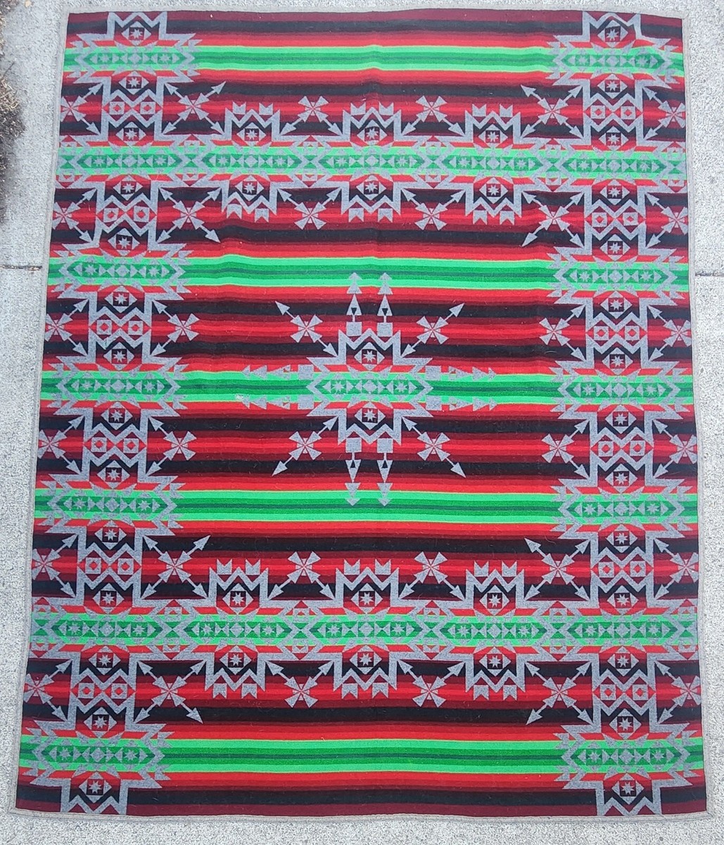 1920s Antique Beaver State Pendleton Indian Trade Blanket 79