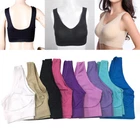 Women Push Up Bra Wireless Sport Vest Breathable Cropped Bralette Tank Underwear