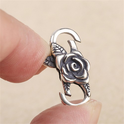 Sterling Silver Double Lobster Claw Clasp Snap Bracelet Necklace Connector DIY - Picture 3 of 5