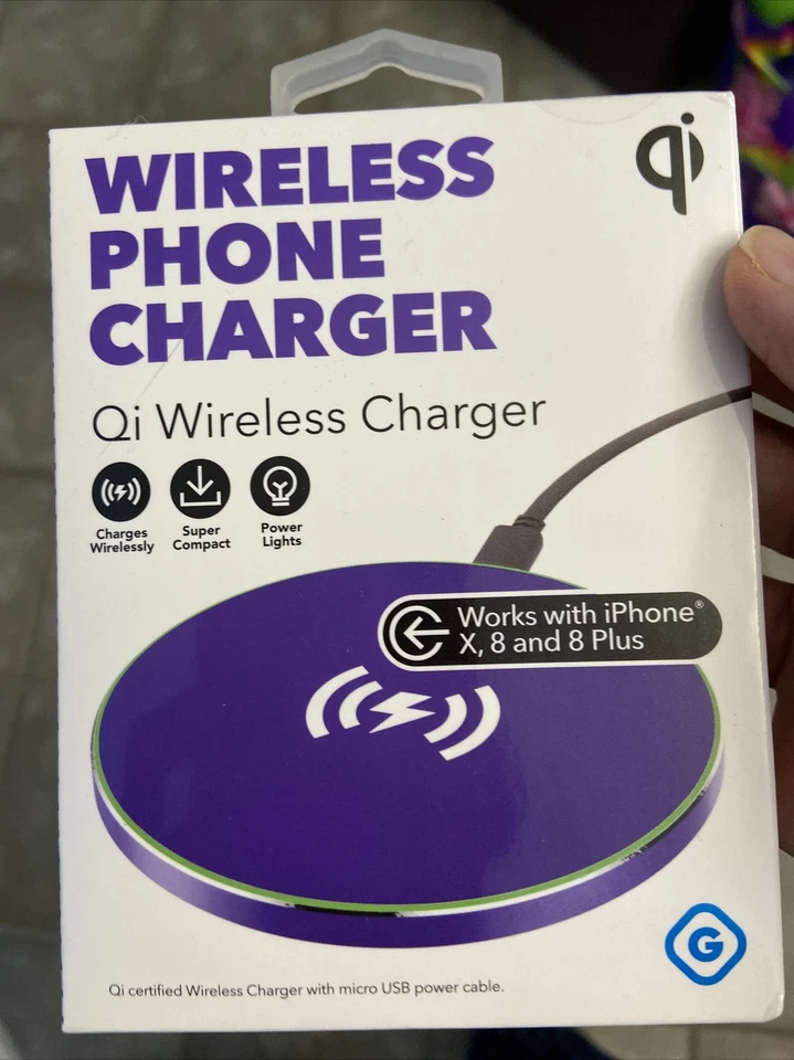 GEMS Qi 无线手机充电器,紫色 — 第 3/4 张图片