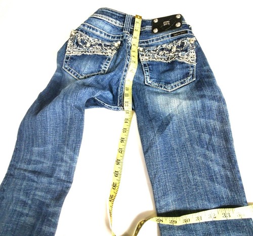 Miss Me 27 Bootcut Lacey Blingy JP5365B Medium Wash Womens Blue Denim Jeans - Picture 10 of 12