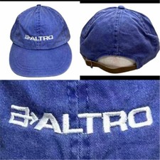 Vtg Altro Strapback Hat Flooring Wall Cladding Company Logo Blue Advertising Cap