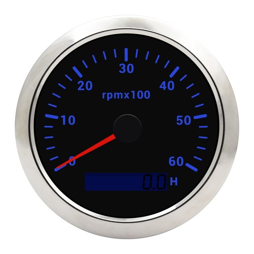110mm Tachometer Tacho Messgerät 6000RPM mit LCD Hourmeter für Auto Boot - Picture 7 of 13