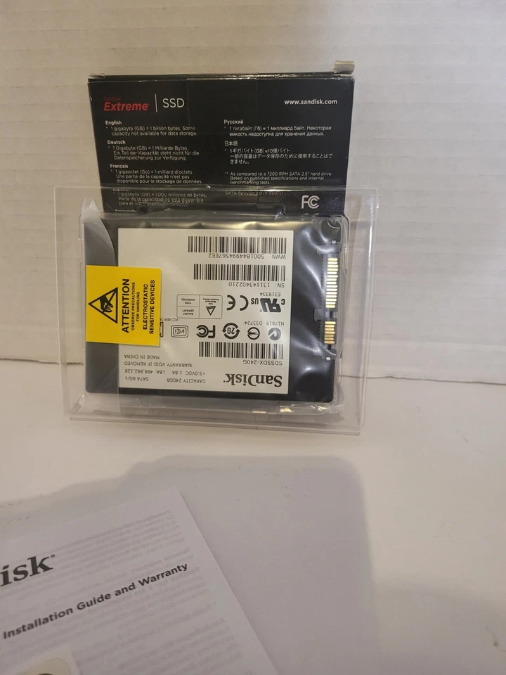 SANDISK EXTREME SSD 240GB SATA 6.0 Gb-s 2.5-IN SOLID STATE DRIVE SDSSDX-240G-G25 - Image 3 of 4