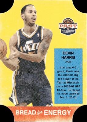 Devin Harris - 2012 Panini Past and Present - Die Cut - Bread for Energy #22