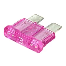 10 Flosser 214803 3 Amp Standard Blade Fuses ATC ATO Type - Made in the EU