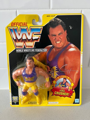 WWF Hasbro Crush MOC Series 7 Yellow Card...