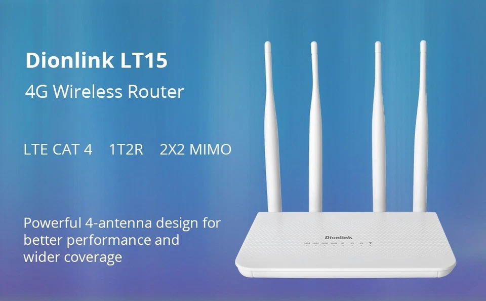 Dionlink 4G LTE CPE Unlocked 4G Wireless WiFi Router with SIM Card Slot-300Mbps - Image 2 of 4