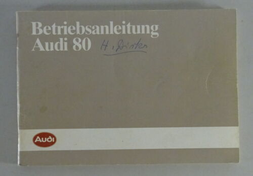 Betriebsanleitung / Handbuch Audi 80 B2 Typ 81 von 07/1984 - Afbeelding 1 van 4