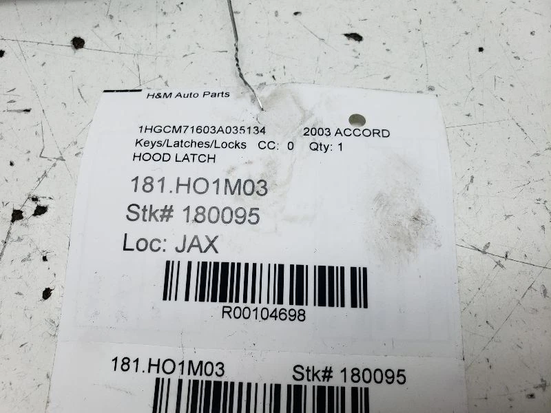 Honda Accord 2003 llaves pestillos cerraduras capó Foto 4 de 4