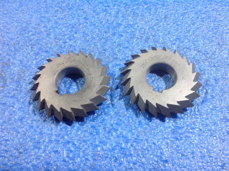 double angle cutters- 2 3/4 x 1/2 x 1", 90 deg. 2 piece