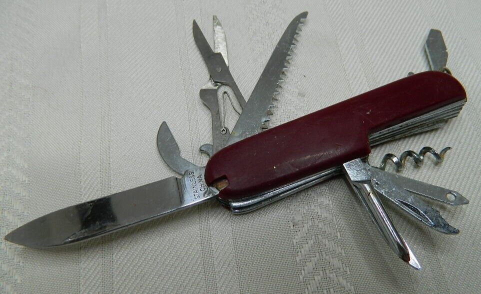 Multi Tool Pocket Knife 10 Tools in 1 6" long including blade & handle Stainless