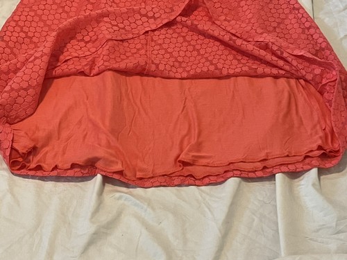 New Directions Womens Peasant Skirt Elastic Waist Pull On Maxi Sz L Pink Salmon - Picture 7 of 7
