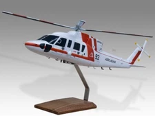Sikorsky S76C Aero Asahi Desk Wood Helicopter New Model Small Scale 1/72