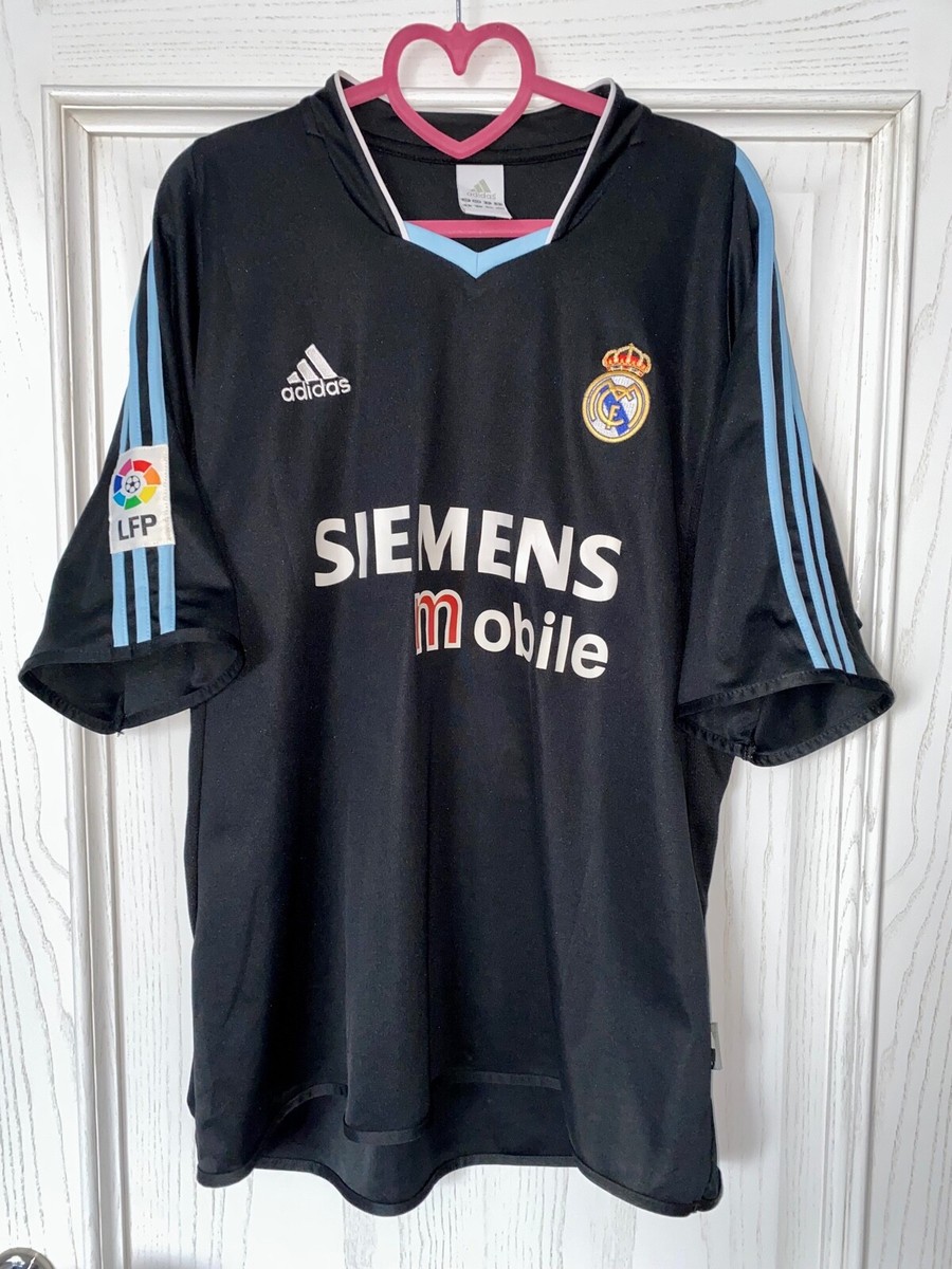 REAL MADRID 2003 2004 AWAY #5 ZIDANE ADIDAS FOOTBALL JERSEY SHIRT SOCCER SIZE XL