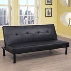 Modern Faux Leather Living Room Sofabed Foldable Futon Couch Sleeper Sofa Bed Us