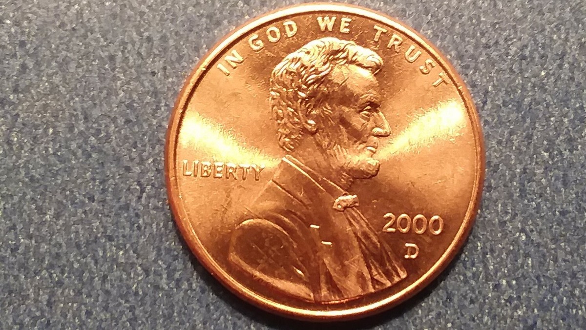 コレクション Lincoln cent 2000 D 2000-D LINCOLN MEMORIAL CENT PENNY AU/BU TONED DETAILED COIN