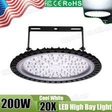 20PCS 200W UFO LED High Bay Light Shop Lights Warehouse Commercial Lighting Lamp