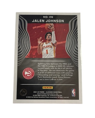 2021-22 Panini Illusions - Rookie Orange #170 Jalen Johnson D1 - Bild 2 von 2