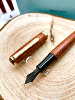 Tiffany　Diplomat　W-name ブライヤー　万年筆　B-nib West Germany Tiffany & Co. x Diplomat Brier Wood 18K Fountain Pen