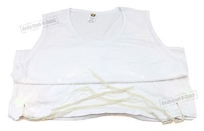 Medium Kosher 100% White Jewish Gift Cotton Israel Tzitzit Tsitsit Tallit Katan (7806083707552)