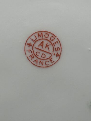 AK CD Klingenberg Dwenger Limoges Frankreich Blumenmuster 9 1/2"" Teller c1900-10 - Bild 3 von 6